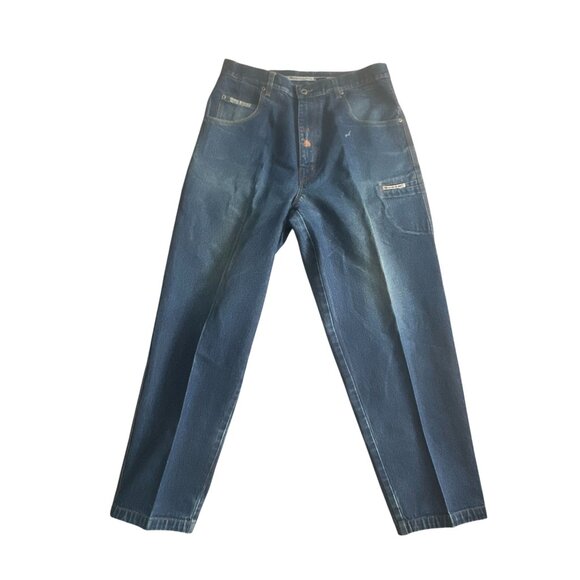 HEAVEN & HELL Vintage Men's 761 Wide Leg Medium Wash Jeans Size 36 - Picture 2 of 13